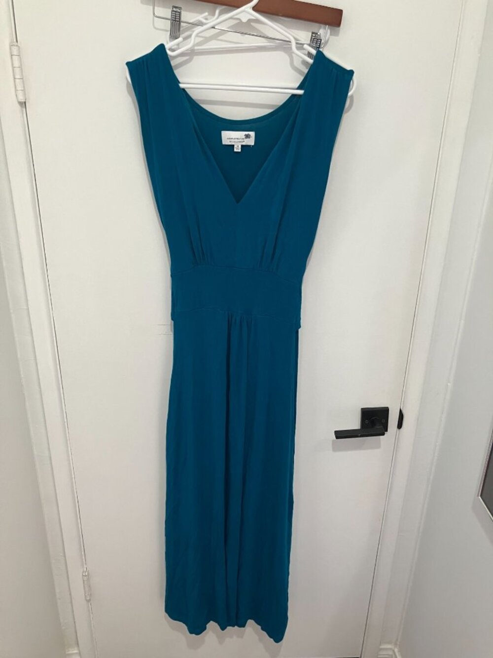 Completely Me Liz Lange Teal Sleeveless V-Neck Empire Waist Maxi Dress XL